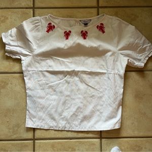 ModCloth lobster embroidered top